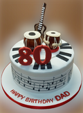8OTH Music Themed Birthday Cake NC567