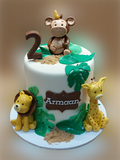 Jungle Animal Themed Birthday Cake CB-NC566