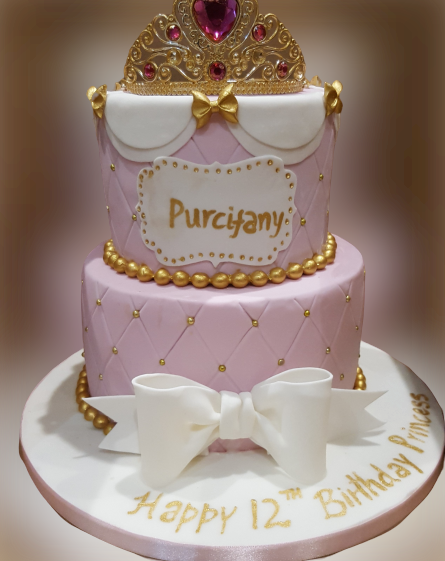 2 Tier Princess Crown Cake CB-NC267