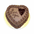 Chocolate Fresh Cream Heart Cake CB-HC003