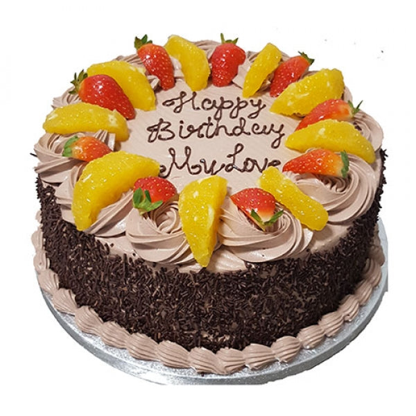 Chocolate Vermicelli Wrapped Fresh Cream Cake CB-RC086