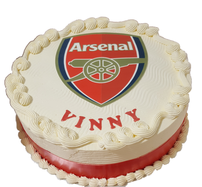 Arsenal Fresh Cream Photo Cake CB-RC102