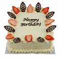 Strawberry and Chocolate Topped Fresh Cream Cake CB-SC006