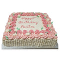 Pink Rosettes Fresh Cream Cake CB-SC017