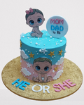 Gender Reveal Buttercream Cake NC557