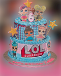 LOL 2 Tiered Fresh Cream Cake CB-RC169