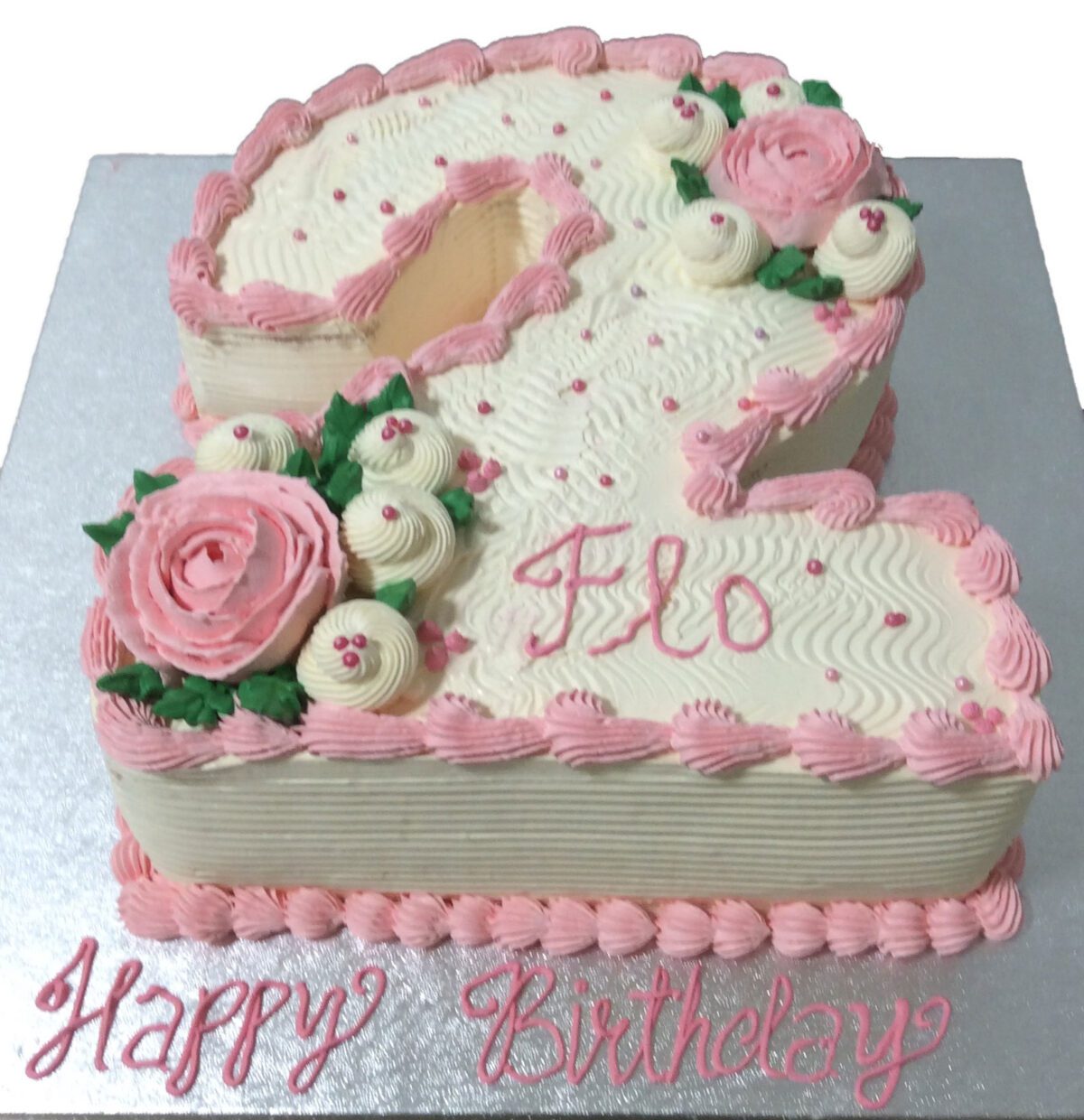 Number Two Fresh Cream Cake CB-SC040