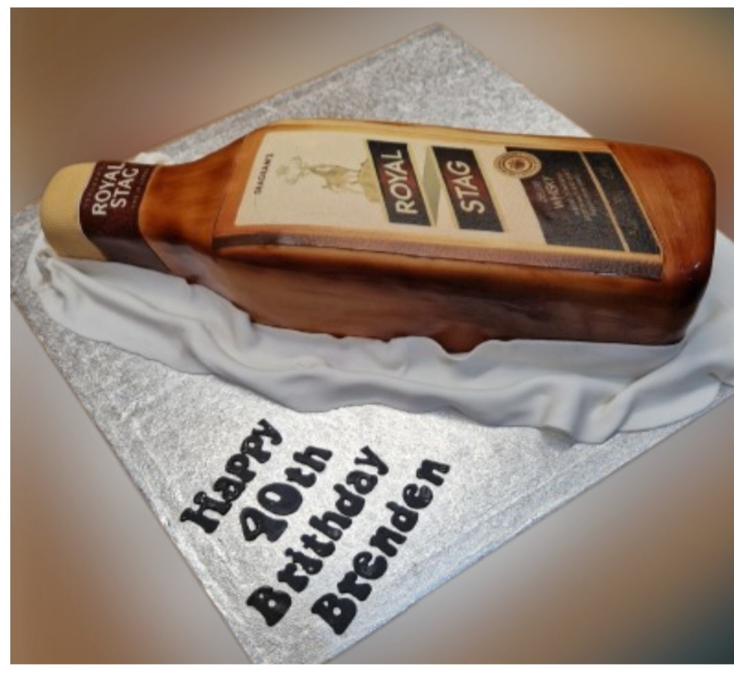 Royal stag Whisky Bottle shaped Birthday Cake CB-NC653
