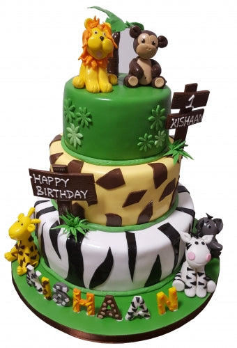 3 Tier Animals Birthday Cake CB-NC169
