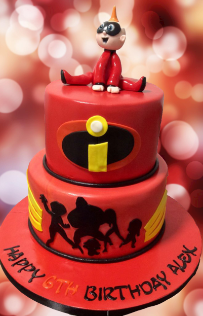 2 Tier Incredibles Birthday Cake CB-NC039