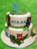 2 Tier Animal Birthday Cake CB-NC010