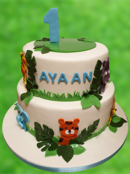 2 Tier Animal Birthday Cake CB-NC010
