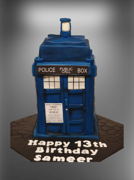 Dr Who “Tardis “Birthday Cake CB-NC259
