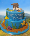 2 Tier Dolphin Birthday Cake CB-NC033