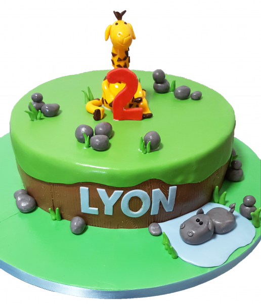 Giraffee 1st Birthday Cake CB-NC008