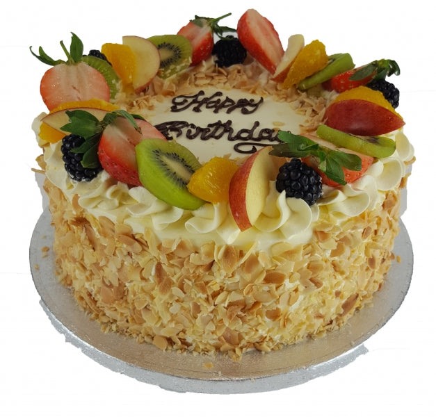 Almond Covered Fresh Cream Fruit Cake CB-RC041
