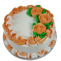 Orange Rose Fresh Cream Cake CB-RC044