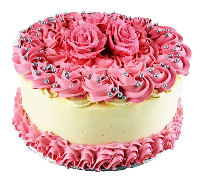 Pink Roses Fresh Cream Cake CB-RC050