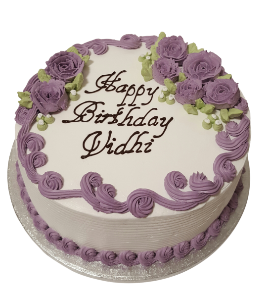 Purple Roses  Fresh Cream Cake CB-RC059