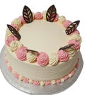 Pink Chocolate Deco Fresh Cream Cake CB-RC060
