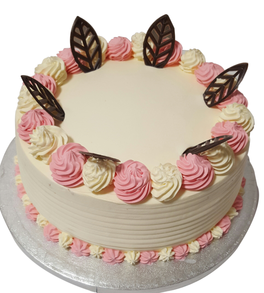 Pink Chocolate Deco Fresh Cream Cake CB-RC060