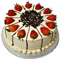 Strawberry Topped Fresh Cream Cake CB-RC062