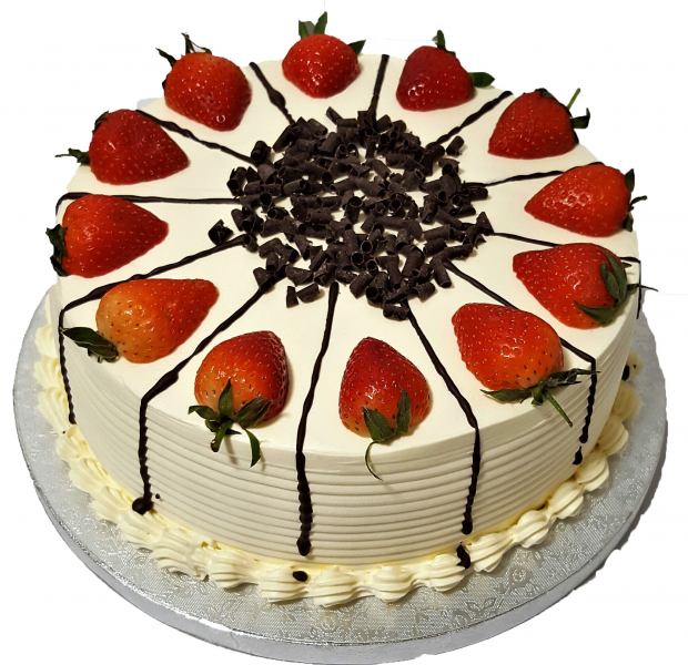 Strawberry Topped Fresh Cream Cake CB-RC062