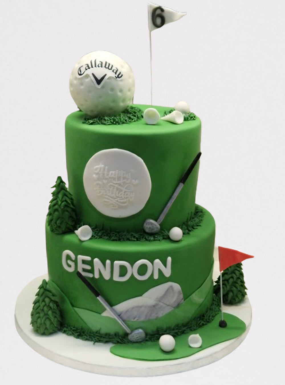 Golf Themed 2 Tier Birthday Cake CB-NC704